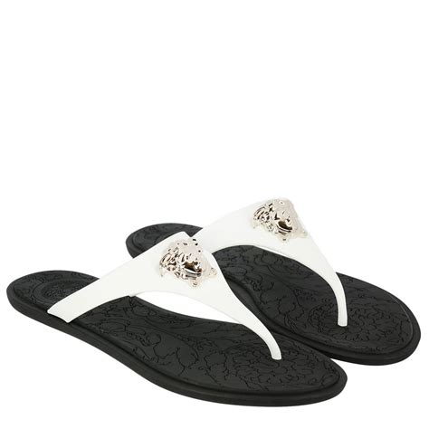 white versace sandals|versace sandals for ladies.